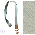Load image into Gallery viewer, Sage Rainbow Fabric Lanyard