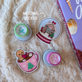 Load image into Gallery viewer, Set of matching stickers featuring Christmas-themed designs on a fluffy surface.