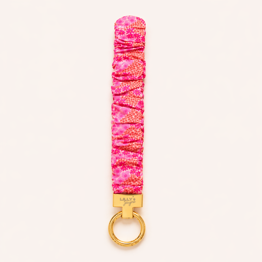 Pink Sunset Scrunchie Wristlet (Mini Me)