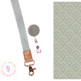 Load image into Gallery viewer, Sage Rainbow Fabric Lanyard