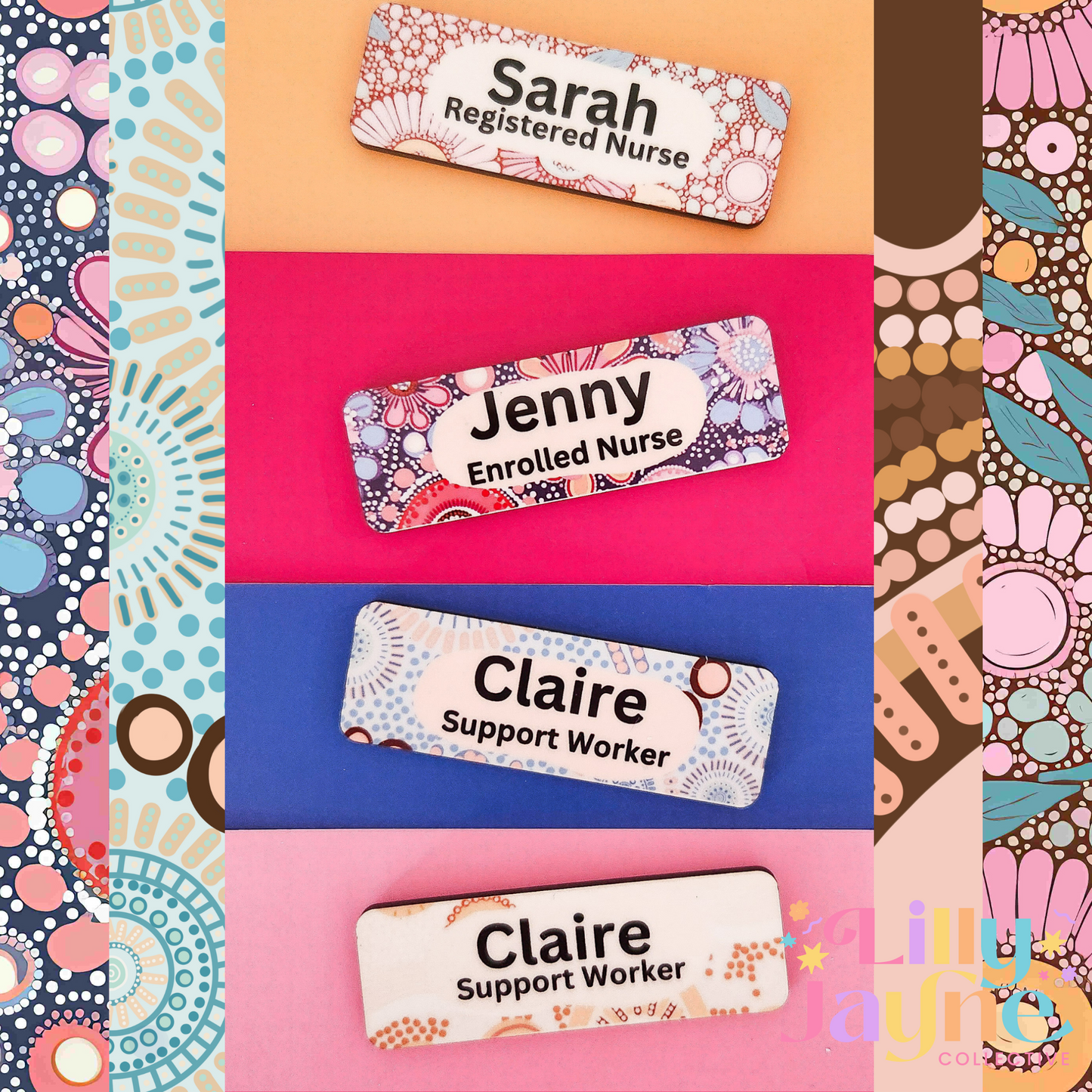 Country Personalised Name Badge