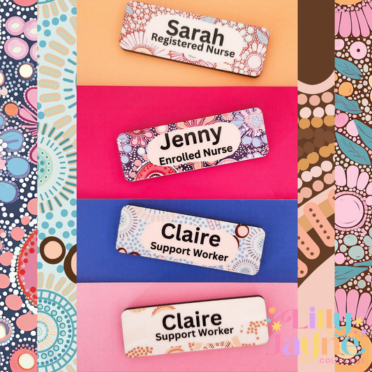 Flora Personalised Name Badge