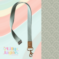Load image into Gallery viewer, Sage Rainbow Fabric Lanyard

