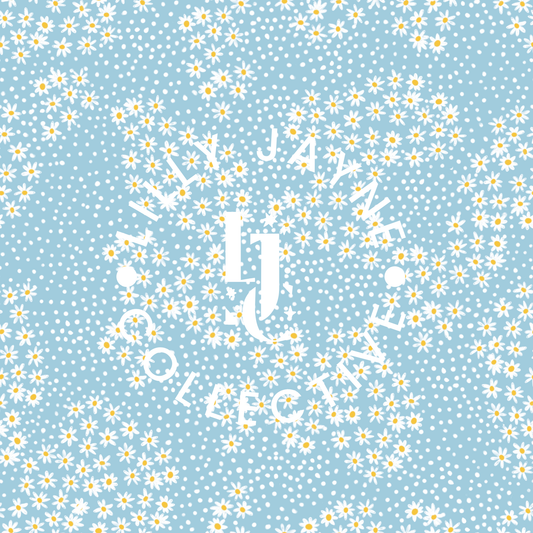 Blue Petal Fabric Lanyard