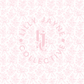 Blush Bow Toile De Jouy  Fabric Lanyard