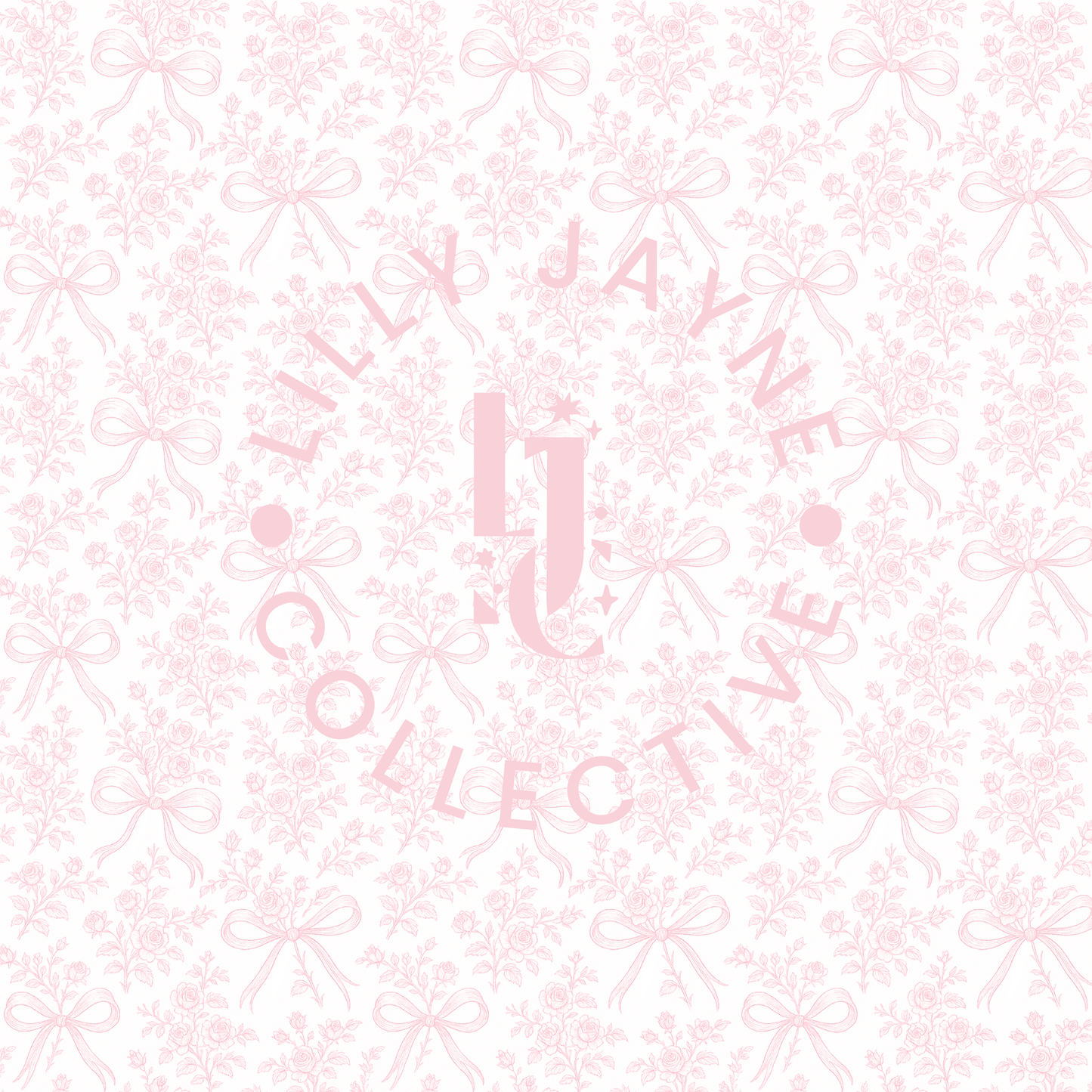 Blush Bow Toile De Jouy  Fabric Lanyard