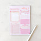 Fleurs on Sunday - Daily Planner Notepad | A5 Notepad | Today's Agenda