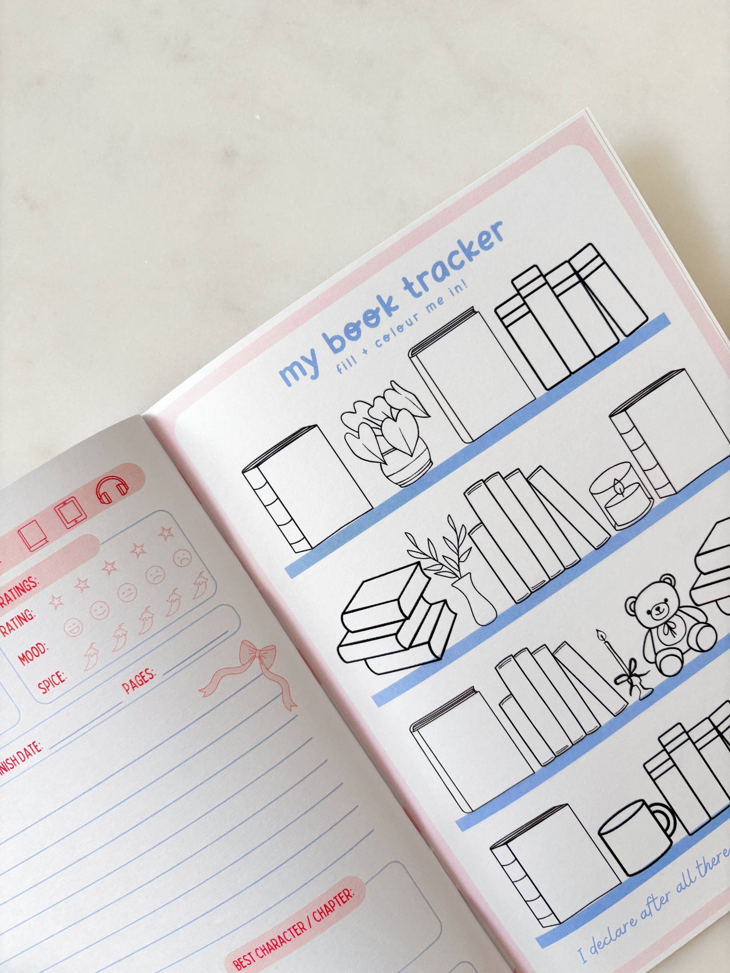 Fleurs on Sunday - I'm Literally Just A Book Girl Journal | A5 Book Review Notebook