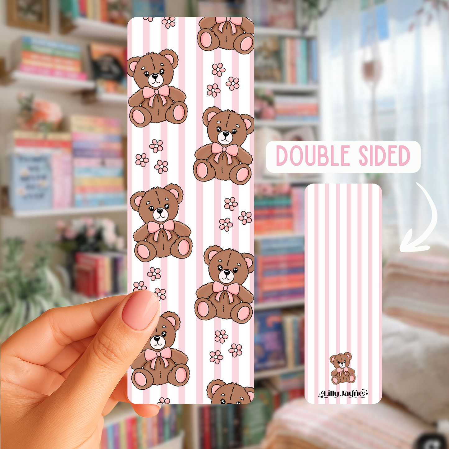 Cosy Teddy Double-sided bookmark with Matte finish