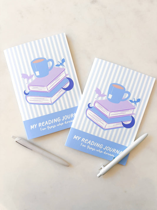 Fleurs on Sunday - Fantasy Dragons Reading Journal | A5 Book Review Notebook
