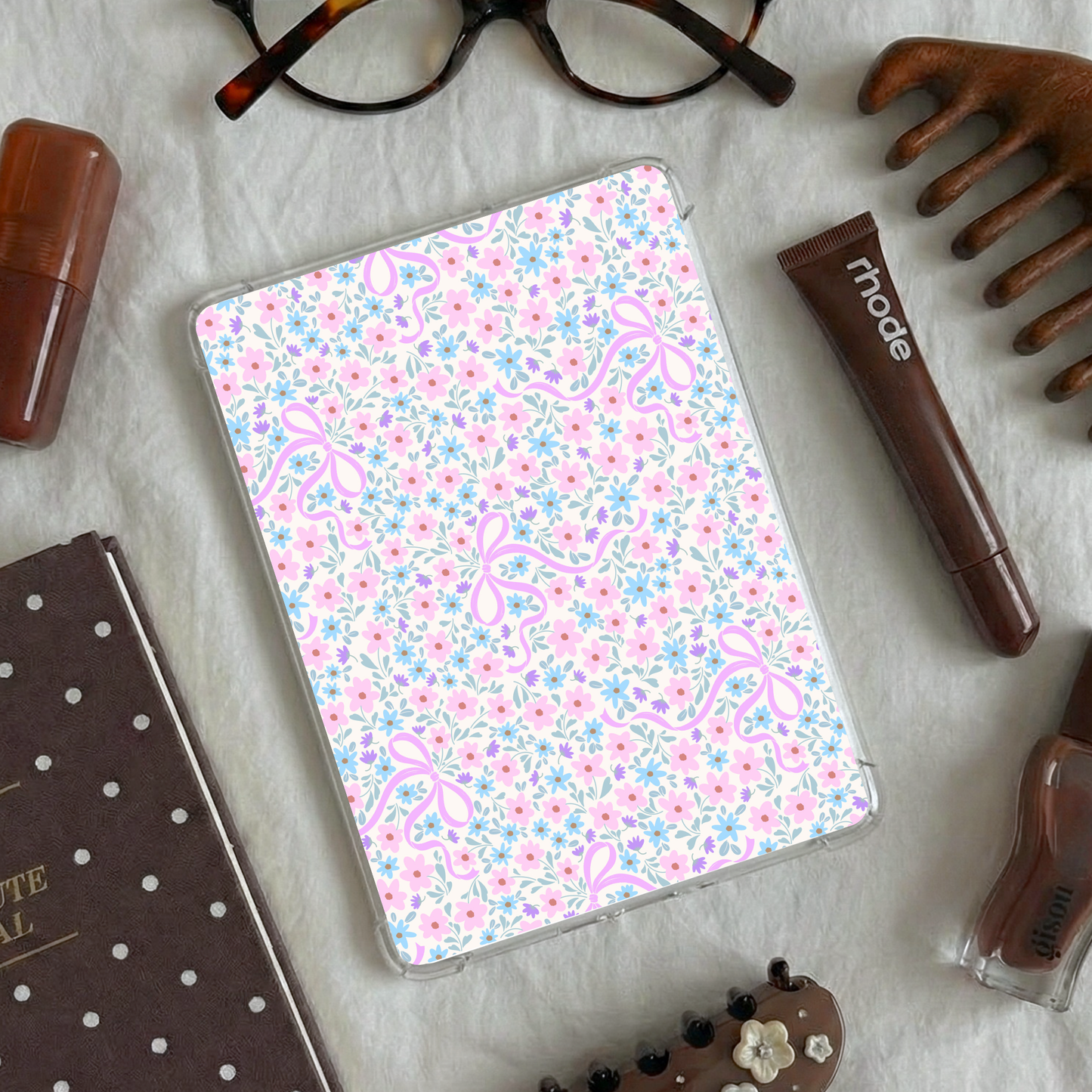 Kindle & Kobo Inserts | Matte Laminated E-Reader Insert - Floral Bow