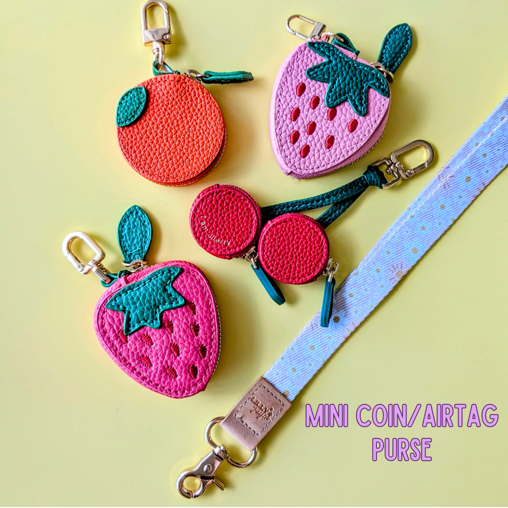 🍓🍋 Mini Fruit Coin / AirTag Keychain