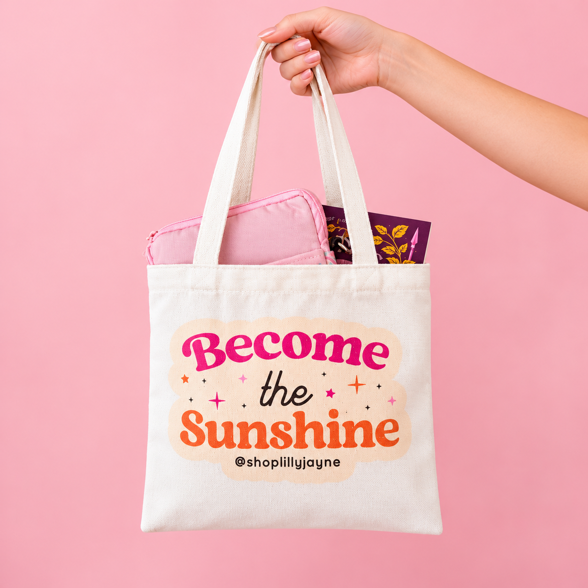 Become the Sunshine Canvas Tote Bag ☀️