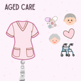 Load image into Gallery viewer, Aged Care Shaker Badge Reel | Retractable ID Badge Holder
