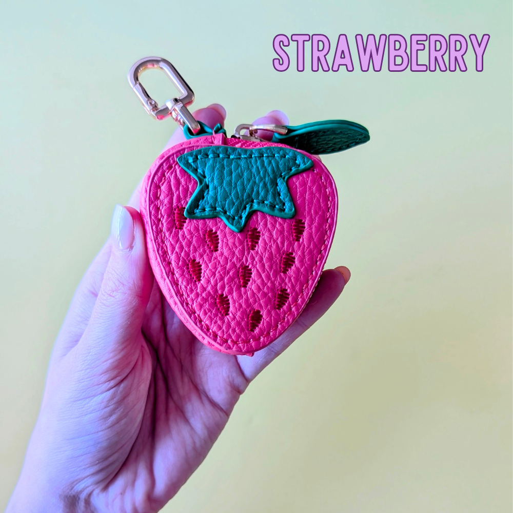 🍓🍋 Mini Fruit Coin / AirTag Keychain
