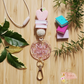 Pink Teach Apple Personalised Lanyard