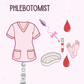 Phlebotomist Shaker Reel Badge | Pathology Collector ID Badge Reel