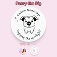 Load image into Gallery viewer, Hogging the spotlight! Personalised Teacher Stamp - Pig
