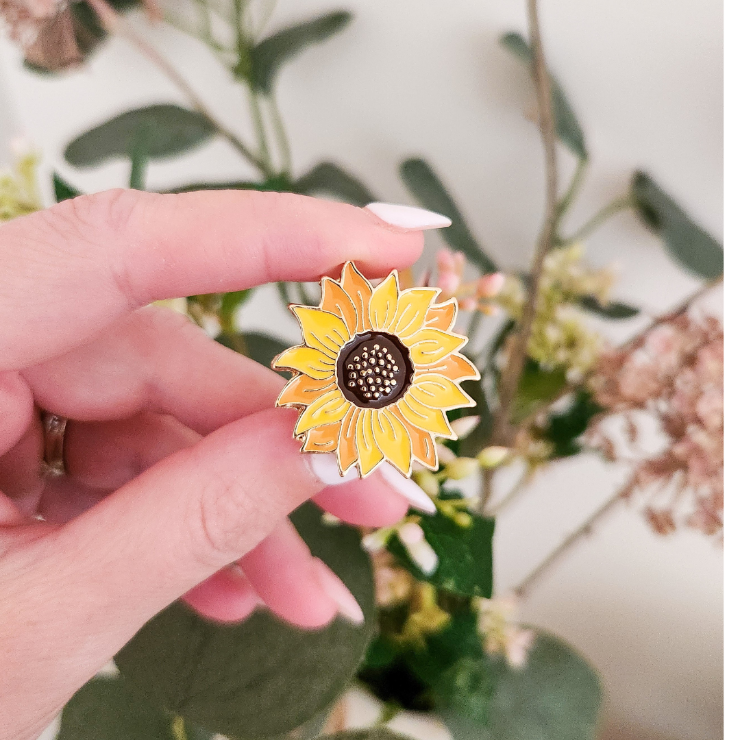 Sunflower Enamel Pin