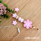 Pink Flower Personalised Lanyard