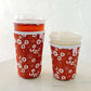 Ellē Nicole Coffee Cup Cover - Thankful Florals Orange: Small / 16oz