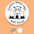 Load image into Gallery viewer, Well Done! Hippo Personalised Teacher Stamp
