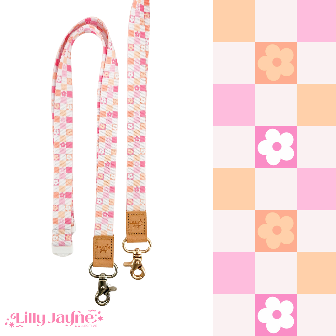 Retro Wild Flower Fabric Lanyard