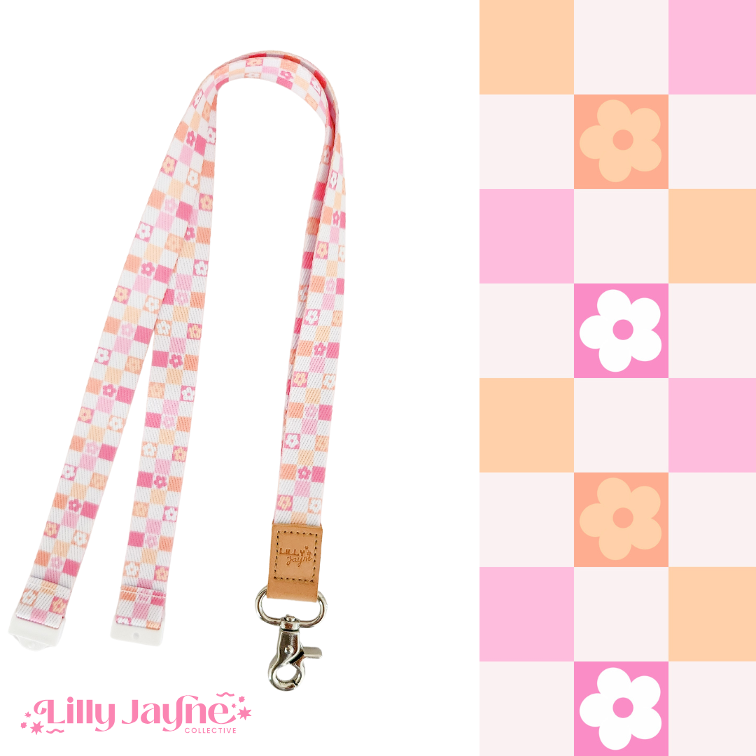 Retro Wild Flower Fabric Lanyard
