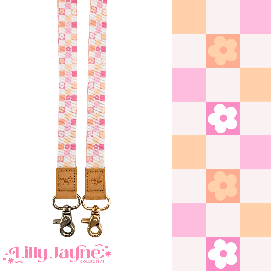 Retro Wild Flower Fabric Lanyard