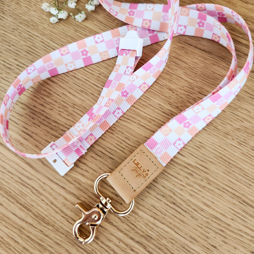 Retro Wild Flower Fabric Lanyard