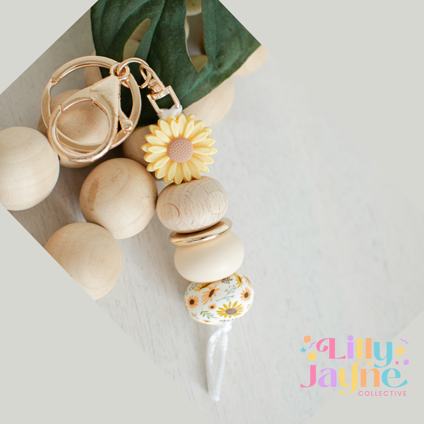 Sunshine Sunflower Keychain