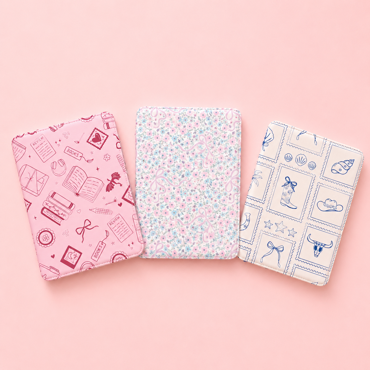 Floral Bow Kindle & Kobo Case | Paperwhite Gen 12, Gen 11 + Kobo Libra Colour