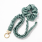 (Cosmetically Imperfect) Forest Green Gingham- Scrunchie Lanyard – Stretchy, Safe & Cute (49cm + Stretch)