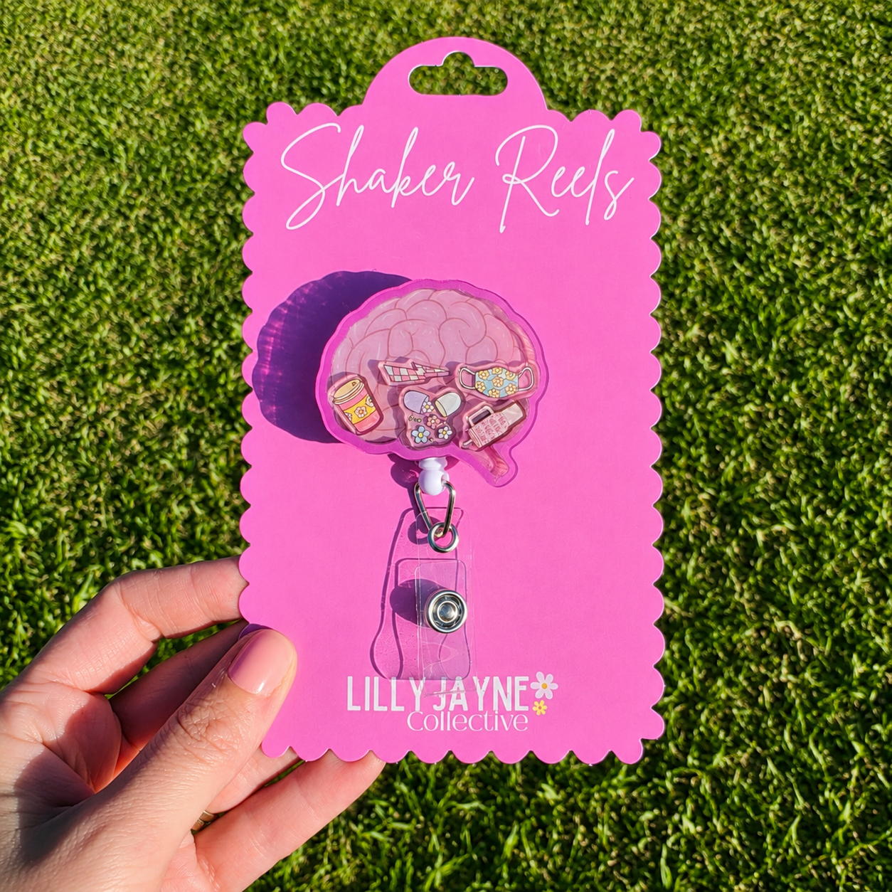 Brain Shaker Reel Badge - Neurology / Healthcare Worker