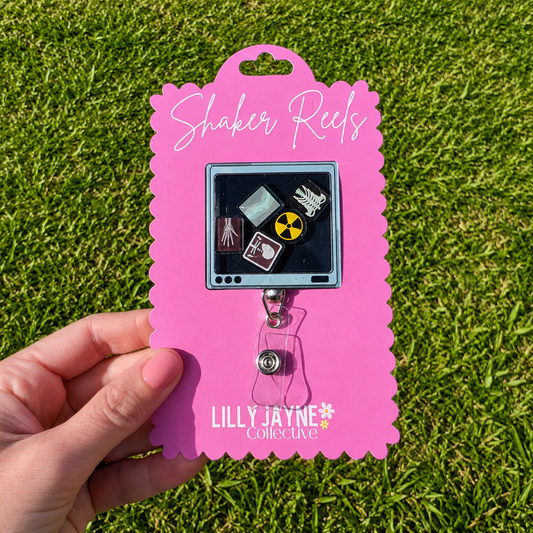 X-Ray Shaker Reel Badge