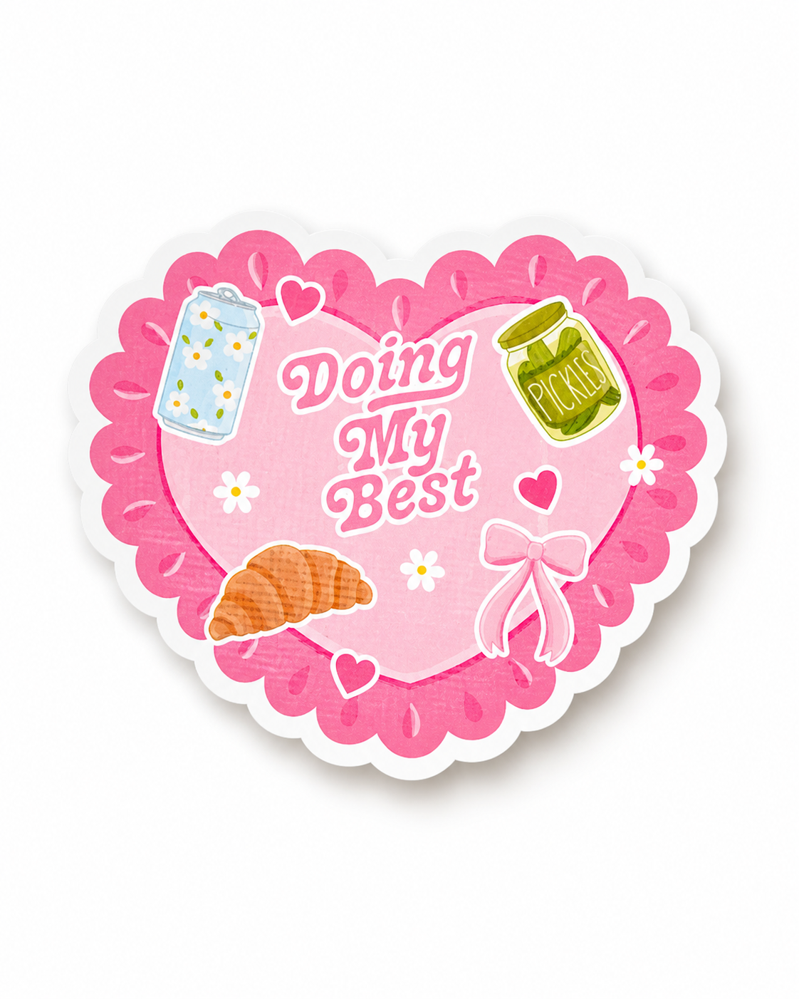 Doing my best Vinyl Sticker | 7cm Bookish Decal | Matte & Holographic Stars Finish