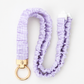 Purple Gingham- Scrunchie Lanyard – Stretchy, Safe & Cute (49cm + Stretch)