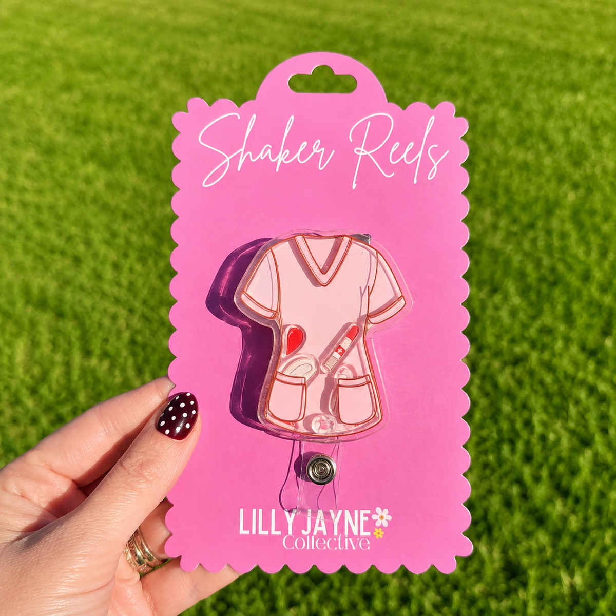 Phlebotomist Shaker Reel Badge | Pathology Collector ID Badge Reel