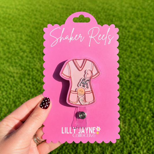 Aged Care Shaker Badge Reel | Retractable ID Badge Holder