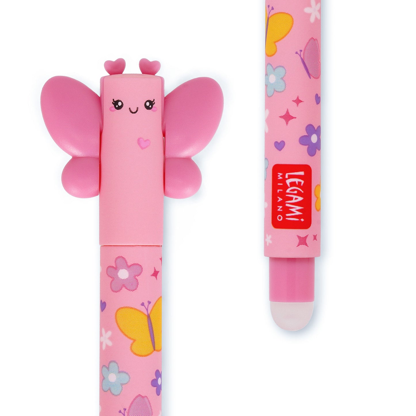 Legami - Erasable Gel Pen Single - Butterfly - Pink Ink