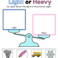 Light or Heavy Kids Activity Digital Download
