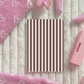 Kindle & Kobo Inserts | Matte Laminated E-Reader Insert - Brown and soft pink stripe