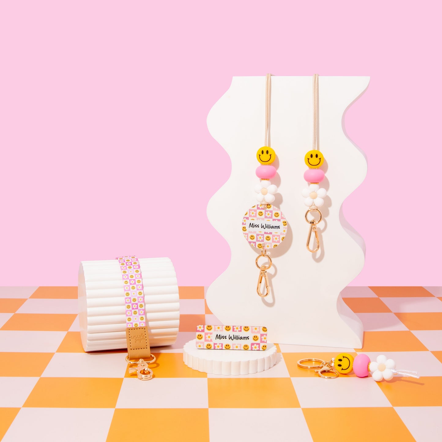 Happy Vibes Only Personalised Lanyard