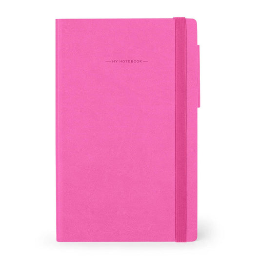 Pink notebook with 'MY NOTEBOOK' text on a white background