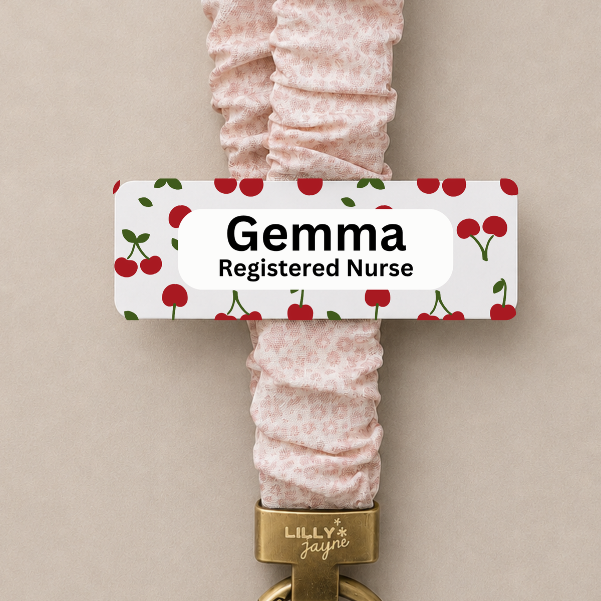 Cherry Personalised Name Badge