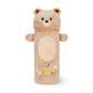 Plush bear-shaped bag with 'Dream Big' text on a white background