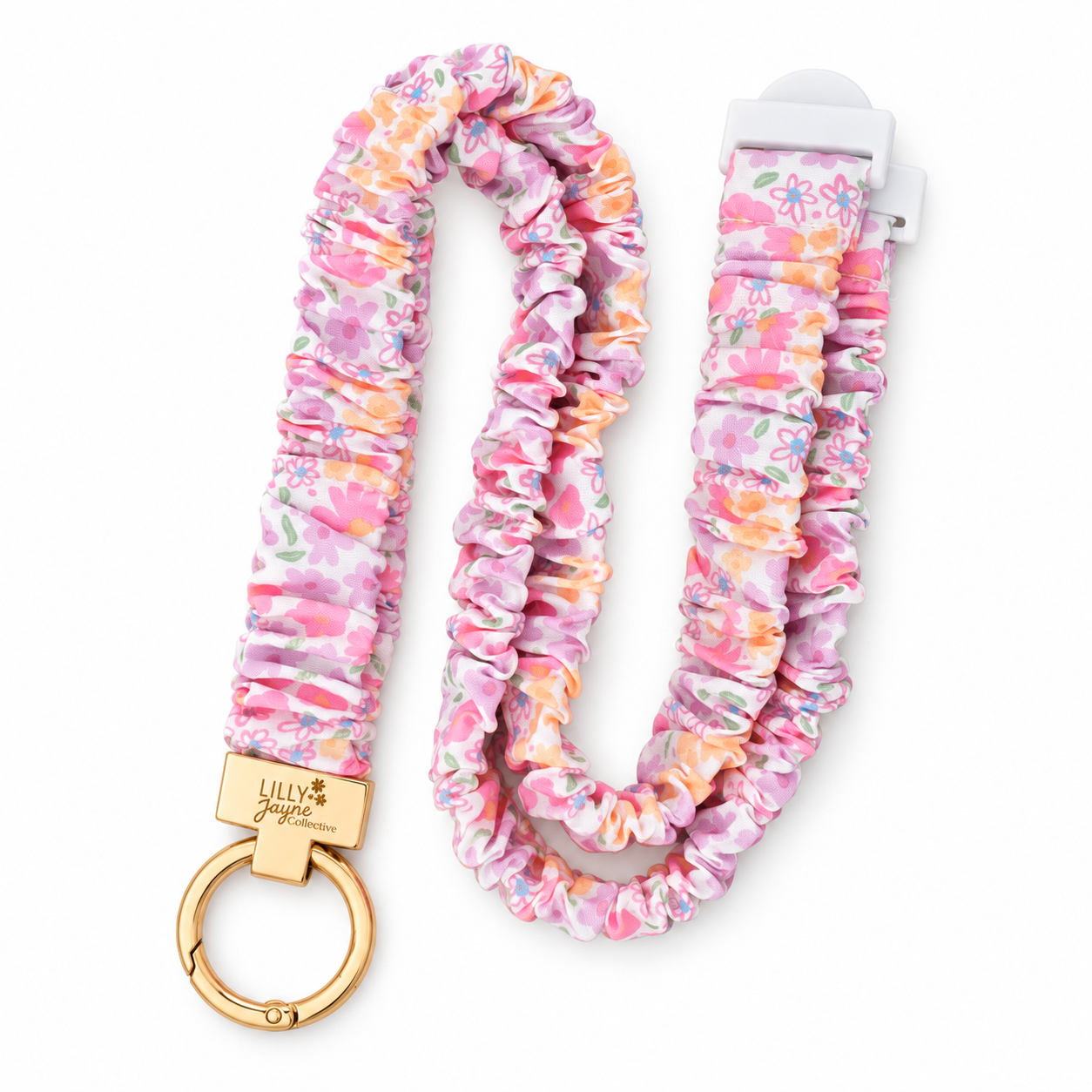 Pastel Garden Scrunchie Lanyard | Floral Work Lanyard