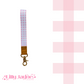 Pink Gingham Wristlet with tan branded accent and gold clasp