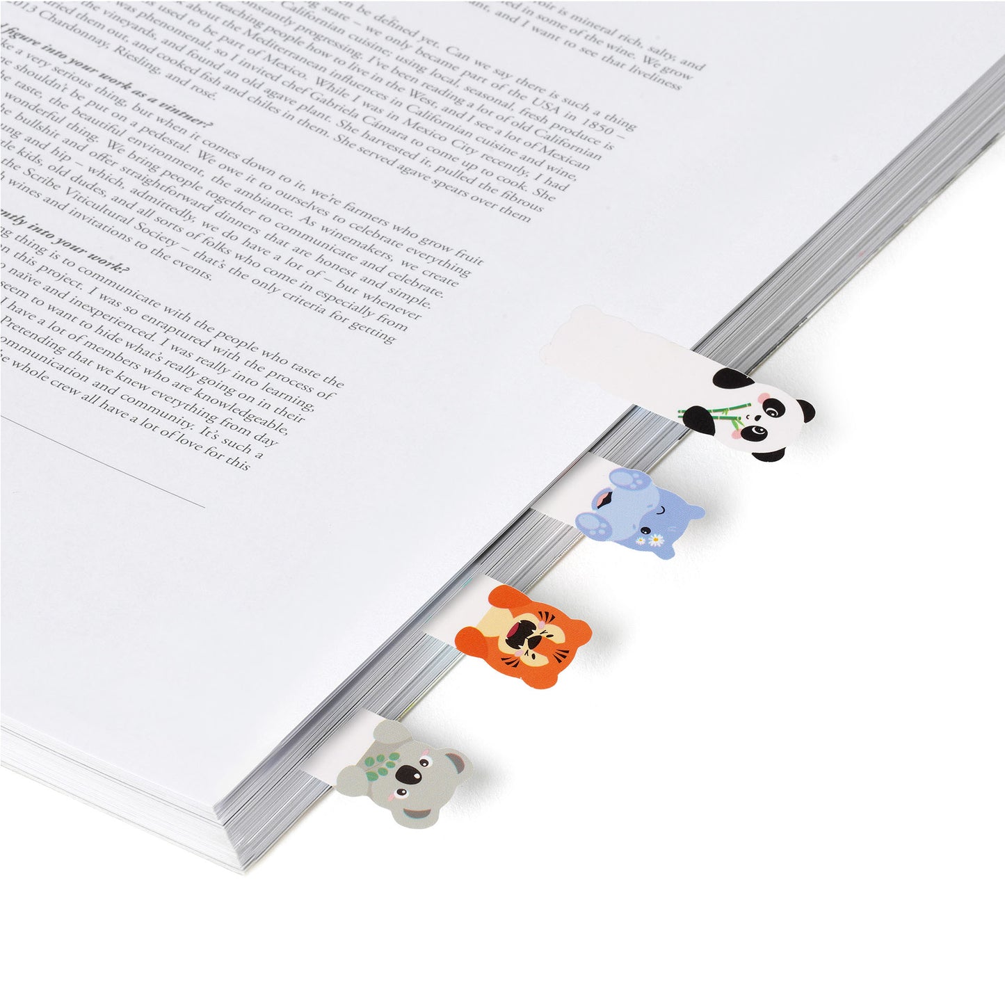 Legami - Adhesive Page Markers - Cute Animals - Keep In Mind