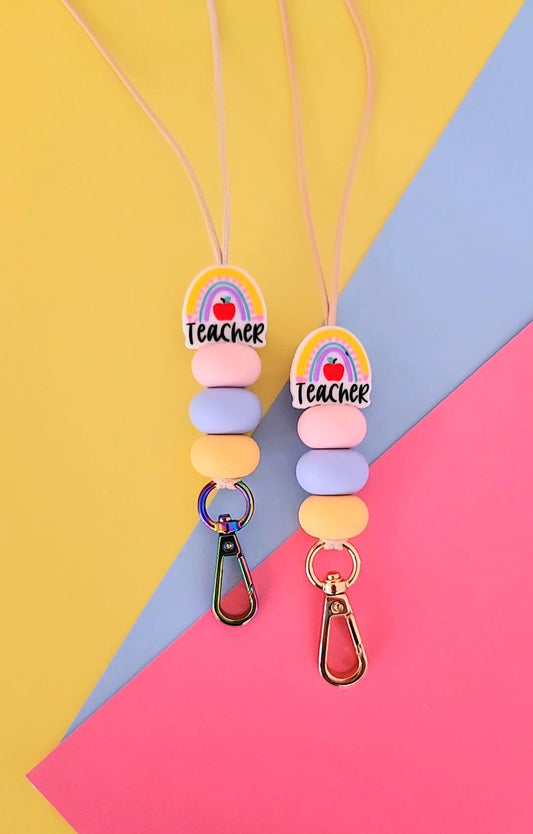 🌈 Over The Rainbow Teacher Lanyard